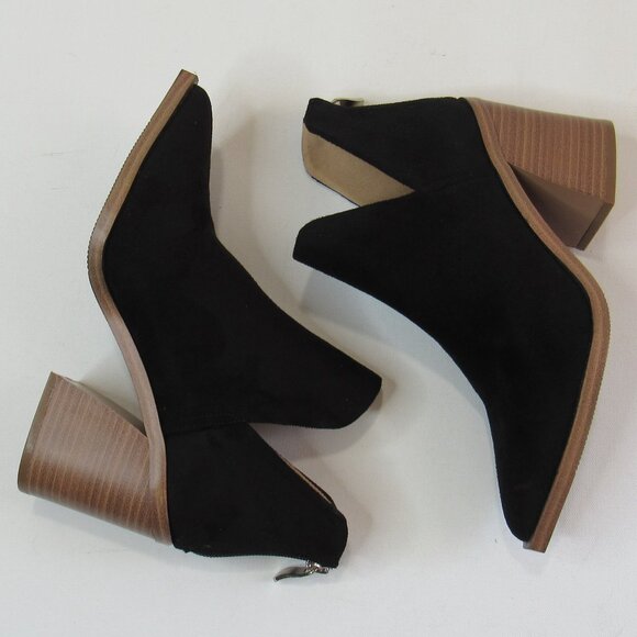 Kathemoi Women's Ankle Chunky Stacked Heel Slip On Pointed Toe Boots Size 5.5 - Picture 7 of 13